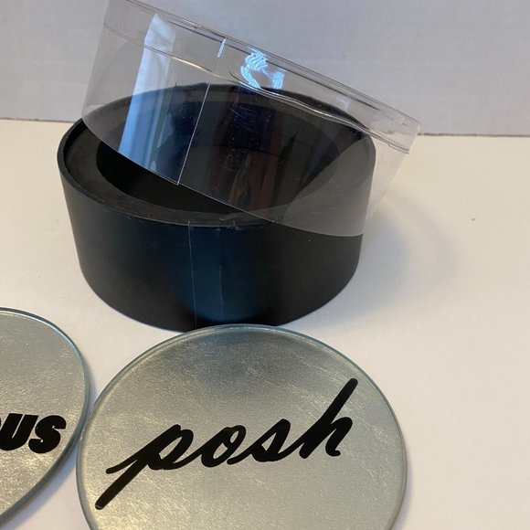 Posh Fabulous Glass Round Coasters - Picture 7 of 7